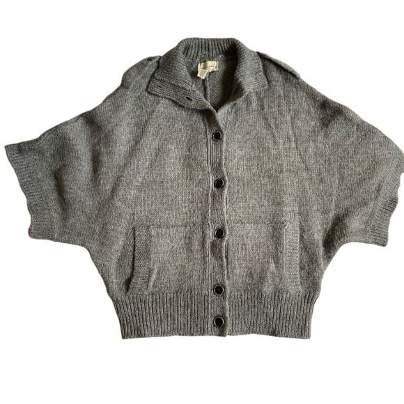 Banana Republic Alpaca Wool Blend Cardigan Sweater Size S Women's Grey Coastal - Picture 1 of 15